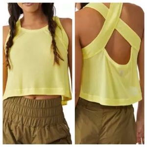 New Free People Keep Away Tank Top- Lemon Verbena